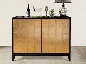 Port Eliot Antique Black Gold Bar Cabinet intended for dimensions 1200 X 900