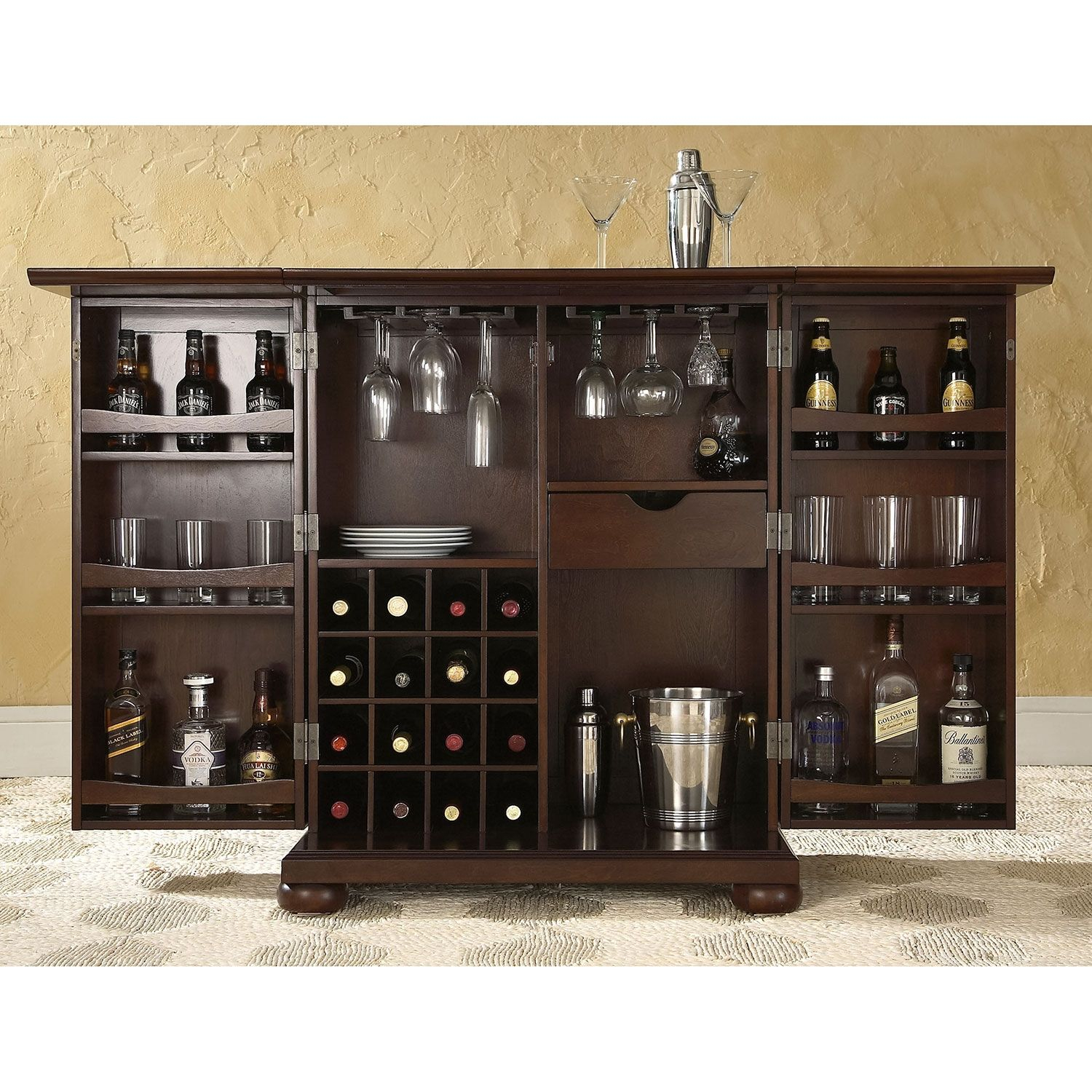 Renzo Bar Cabinet Mahogany Home Bar Bars For Home with sizing 1500 X 1500