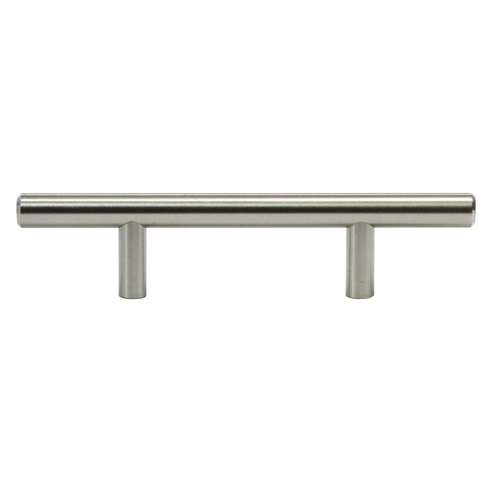Rok Solid 3 In 76 Mm Center To Center Brushed Nickel Kitchen Cabinet Drawer T Bar Pull Handle Pull 25 Pack regarding proportions 1000 X 1000