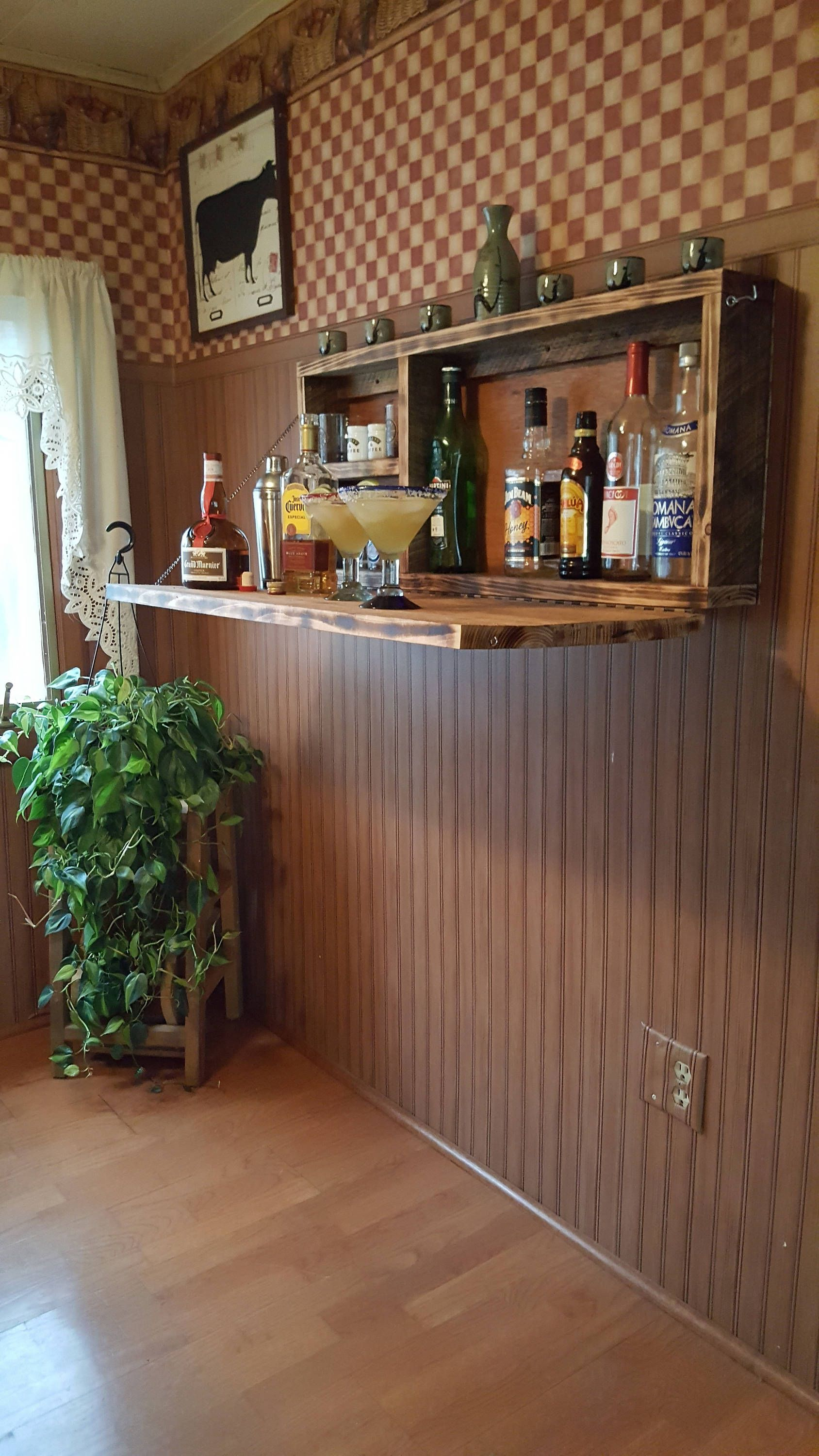 Rustic Murphy Bar Wall Mount Bar Man Cave Liquor Cabinet In regarding sizing 1688 X 3000