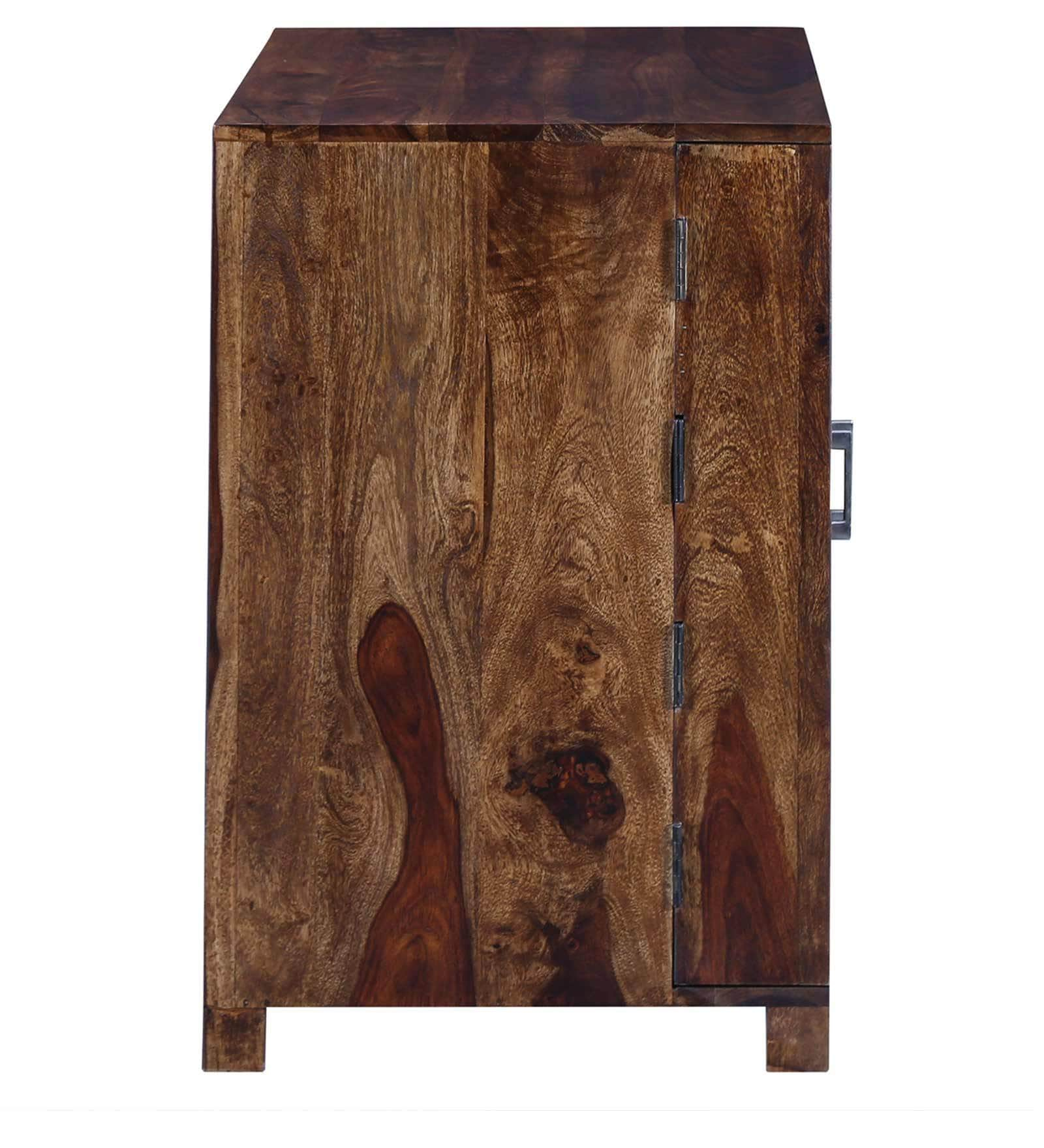 Sencillo Solid Wood Home Bar Furniture Bar Cabinet Wine Rack In Walnut Finish Pipercrafts inside dimensions 1600 X 1760