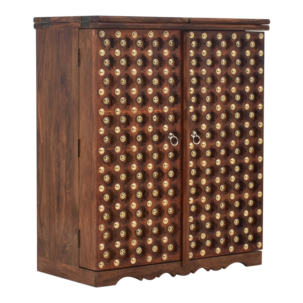 Shekhawati Traditional Sheesham Solid Wood Bar Cabinet within sizing 1000 X 1000