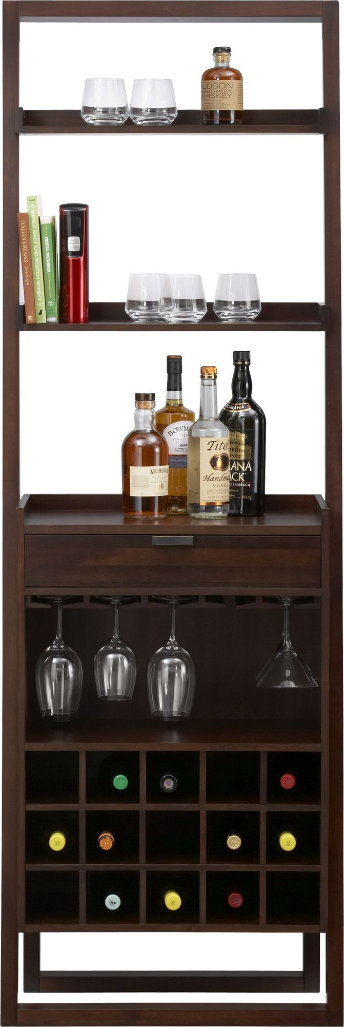 Sloane Java Leaning Wine Bar Crate And Barrel 255 X 14 pertaining to sizing 671 X 2000