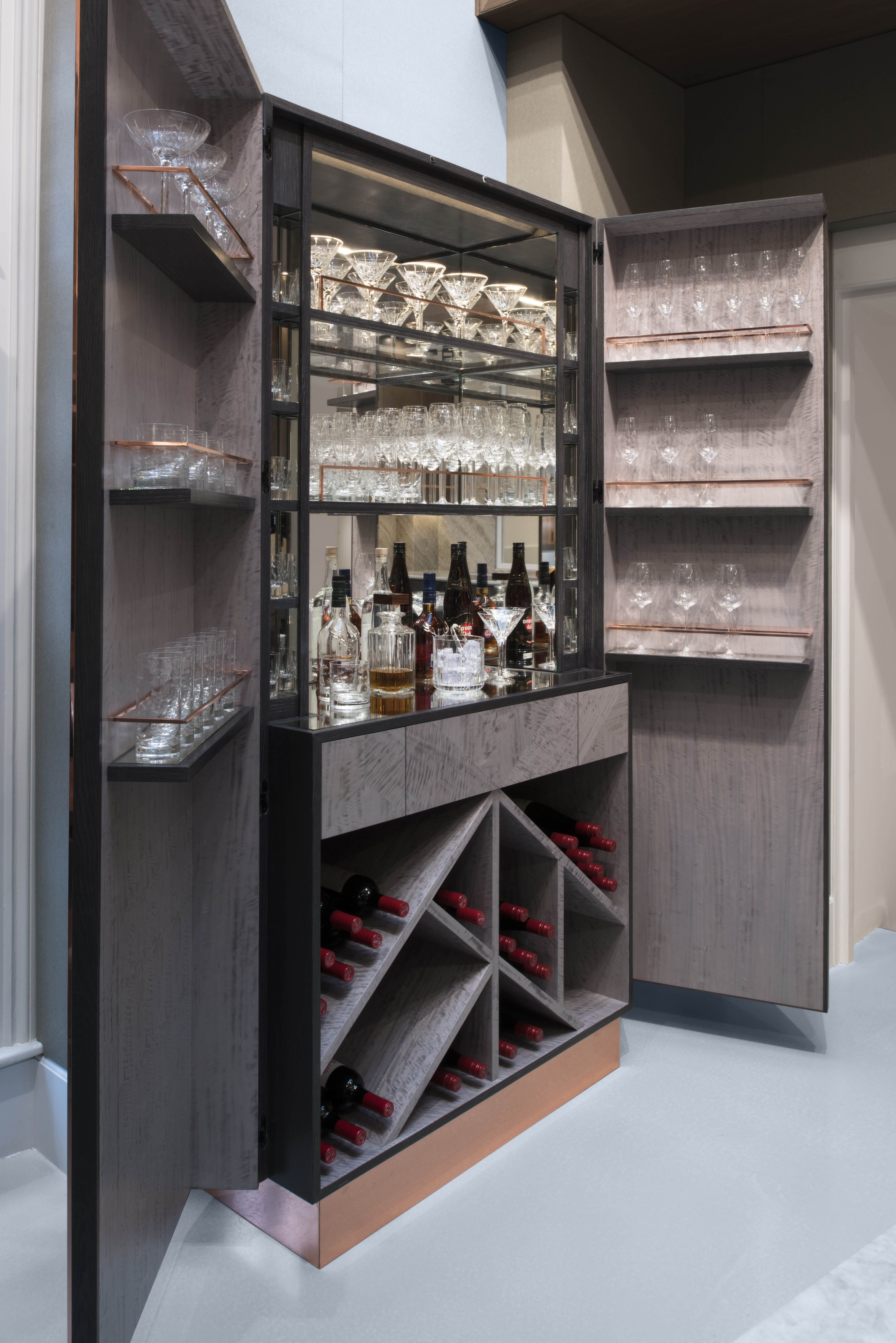 Sycamore And Copper Cabinet Bar B A R R A S Home Bar regarding sizing 4080 X 6113