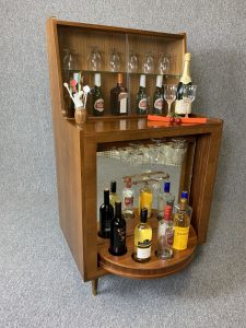 Teak Cocktail Bar 1950s Revolving Drinks Cabinet Display within proportions 3024 X 4032