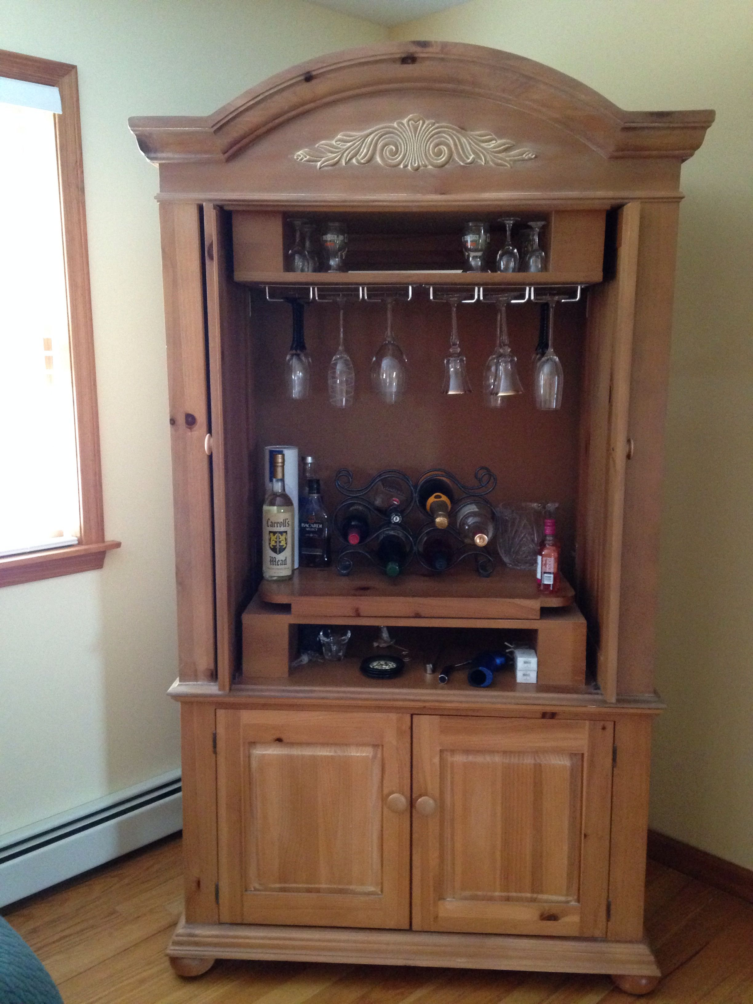 Turning A Tv Cabinet Into A Bar Reuse And Repurpose A inside sizing 2448 X 3264