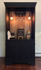 Upcycled Repurposed Armoire Converted Into A Dry Bar within measurements 2350 X 3986