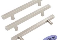 Us 3374 Brushed Nickel Kitchen Cabinet Handles Square T Bar Stainless Steel Furniture Drawer Pulls Knobs Modern Cabinet Hardware 20 Pack In Cabinet within proportions 1000 X 1000