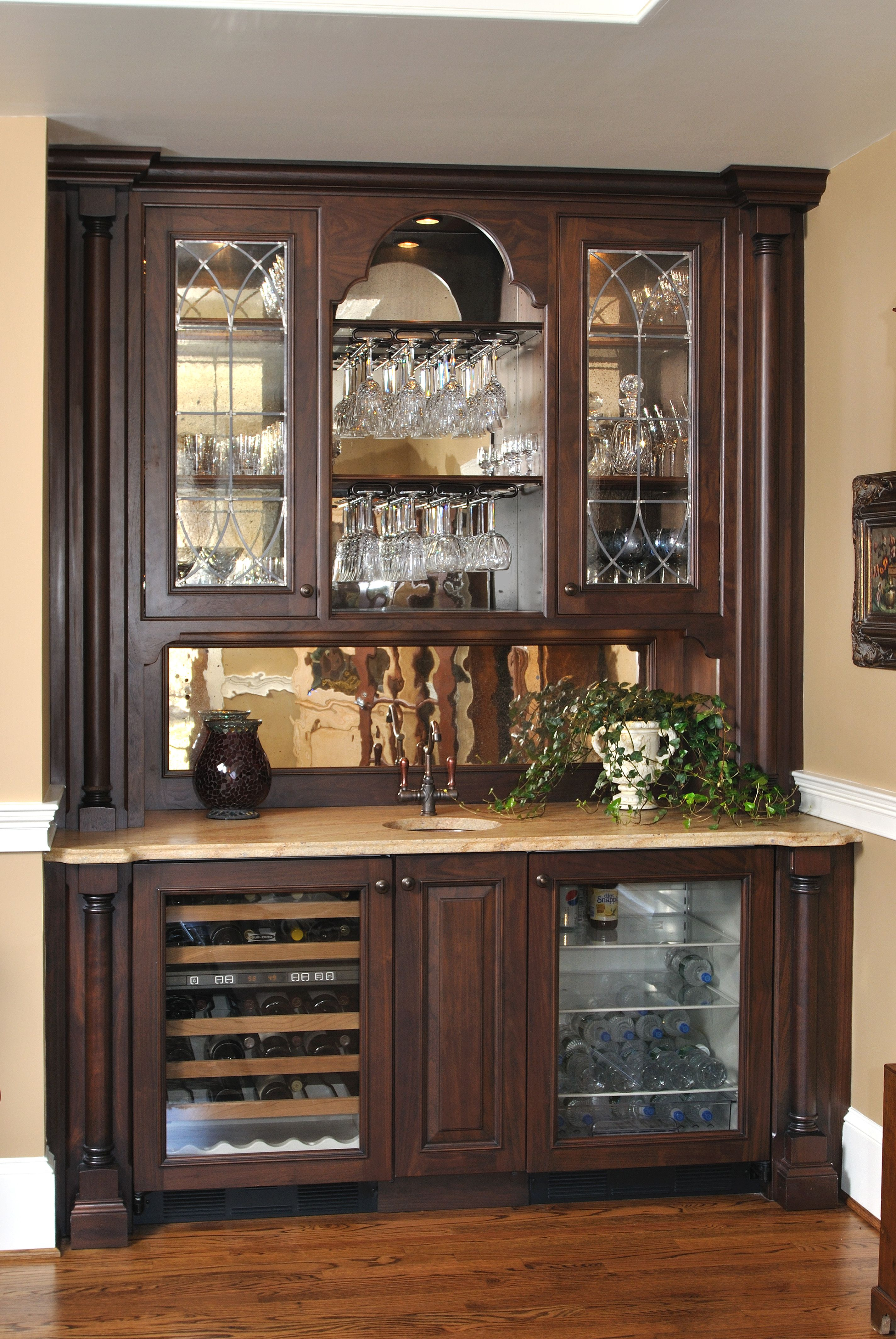 Wet Bar Traditional Kitchen In 2019 Pantry Storage for sizing 2848 X 4256