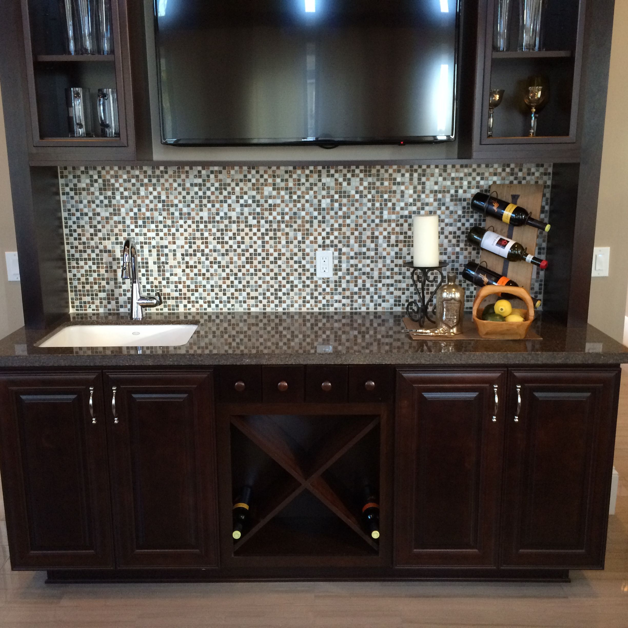 Wet Bar With Tv Above Tioga Lot 334 Ideas In 2019 Wet inside measurements 2448 X 2448