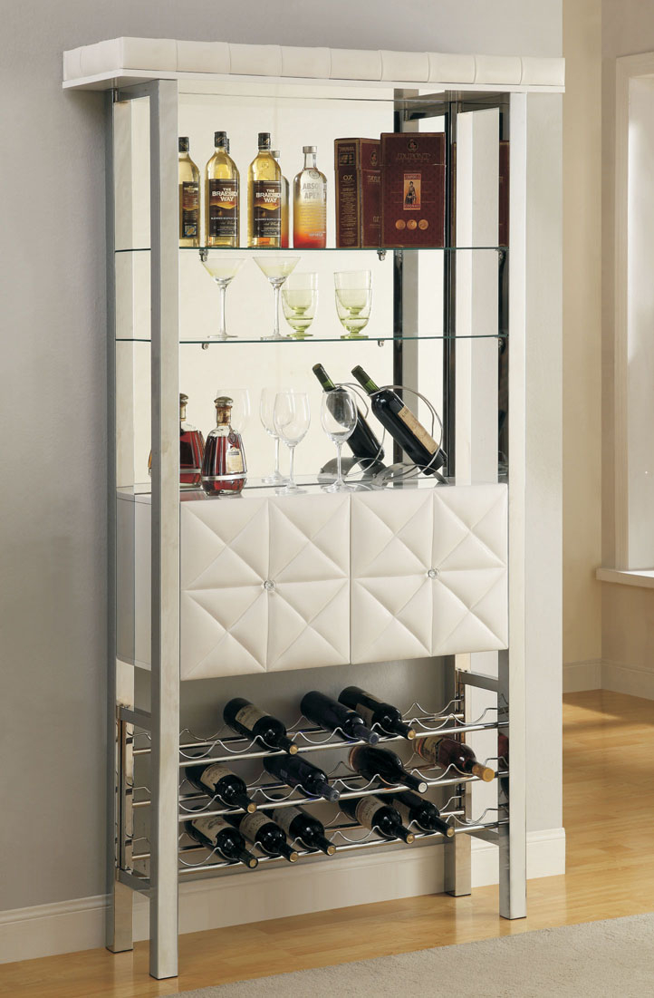 White Finish Modern Bar Cabinet for dimensions 722 X 1101