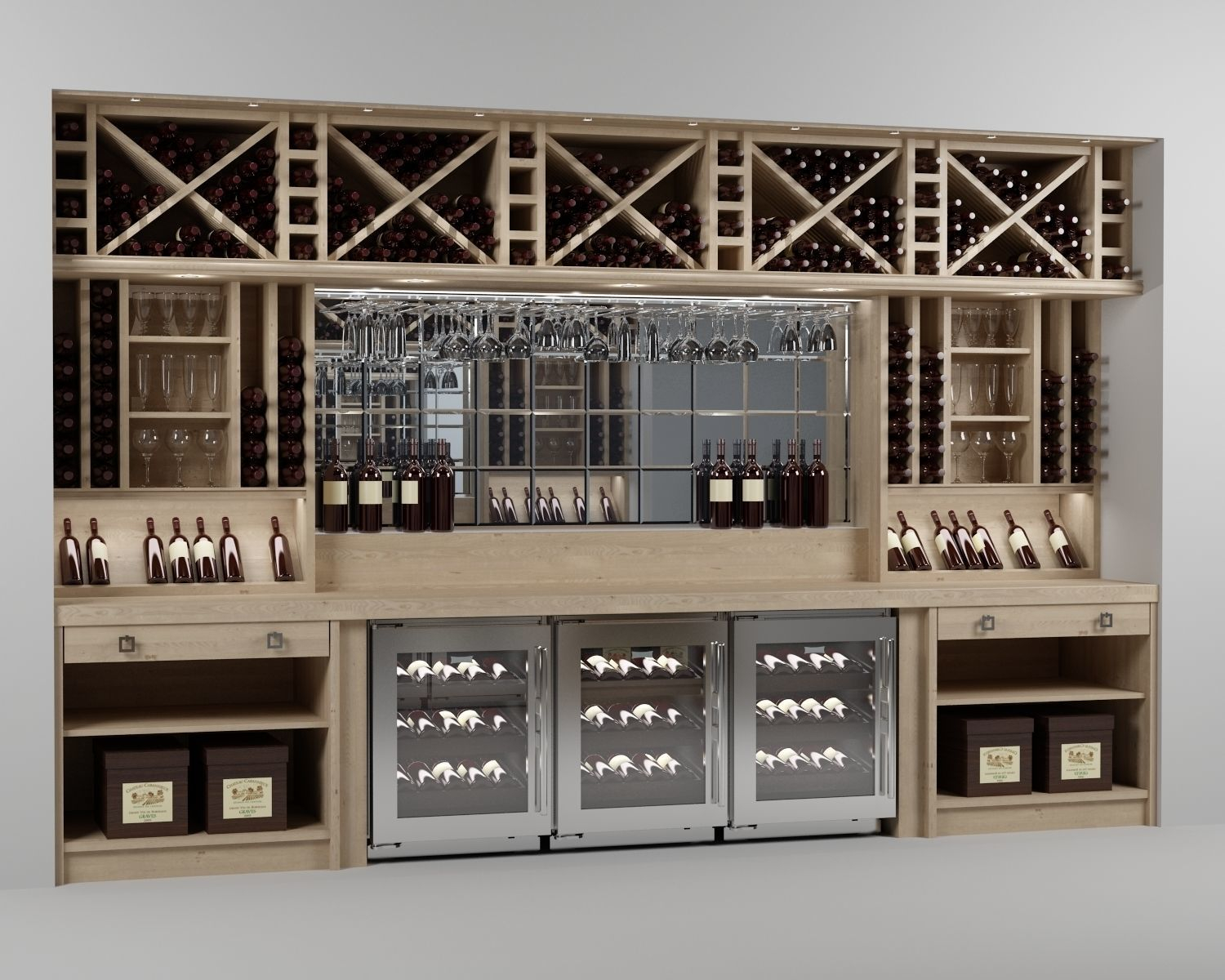 Wine Bar 3d Model inside sizing 1500 X 1200