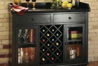 Worn Black Serving Wine Bottles Storage Bar Cabinet 695002 Howard Miller with proportions 900 X 904