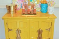 Yellow Lacquered Bar Cart Bar Cabinet Palm Beach Chic Bar intended for dimensions 1080 X 1253