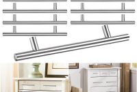 Yescomusa 10pcs 8 T Bar Brushed Stainless Steel Kitchen Cabinet Door Handles 5 Hole Center Drawer Pulls Rakuten with regard to dimensions 1000 X 1000