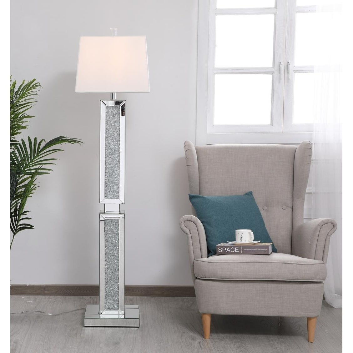 1 Light Crystal Clear Floor Lamp for size 1129 X 1129