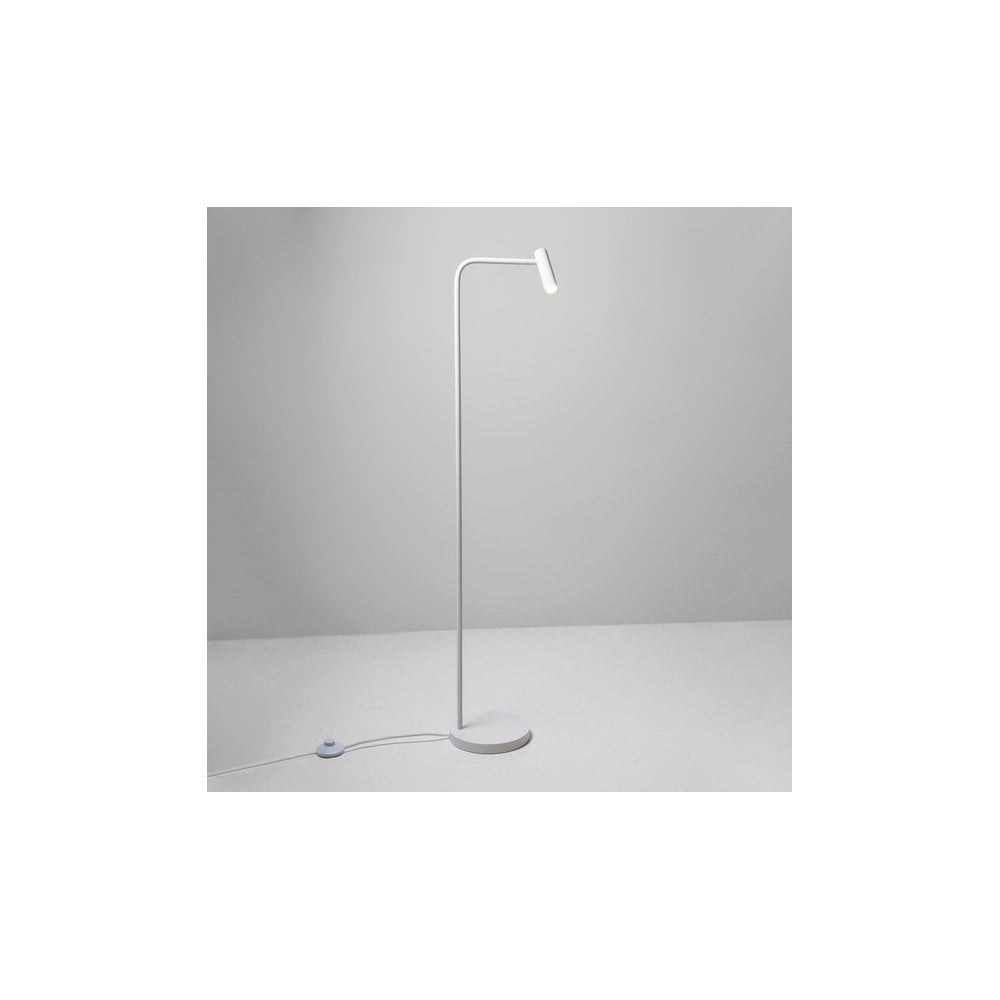 1058002 Enna Single Led Adjustable Floor Lamp In Matt White Finish within proportions 1000 X 1000