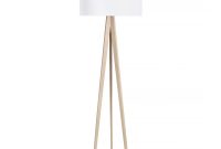 1400mm Solid Oak Tripod With Fabric Lamp Shade for proportions 1200 X 1200
