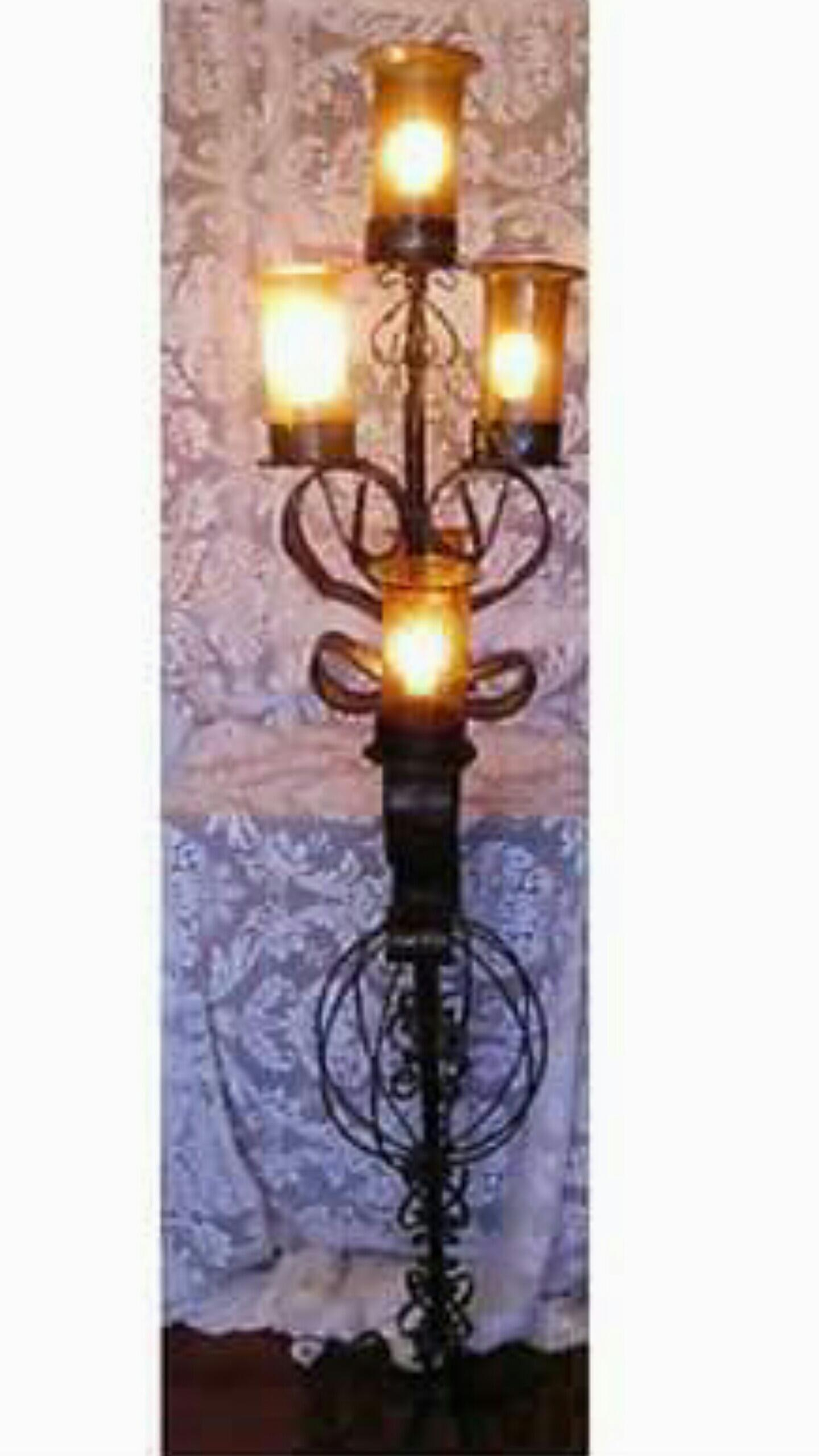 1920 Spanish Revival Wrought Iron Floor Lamp Antique within proportions 1440 X 2560