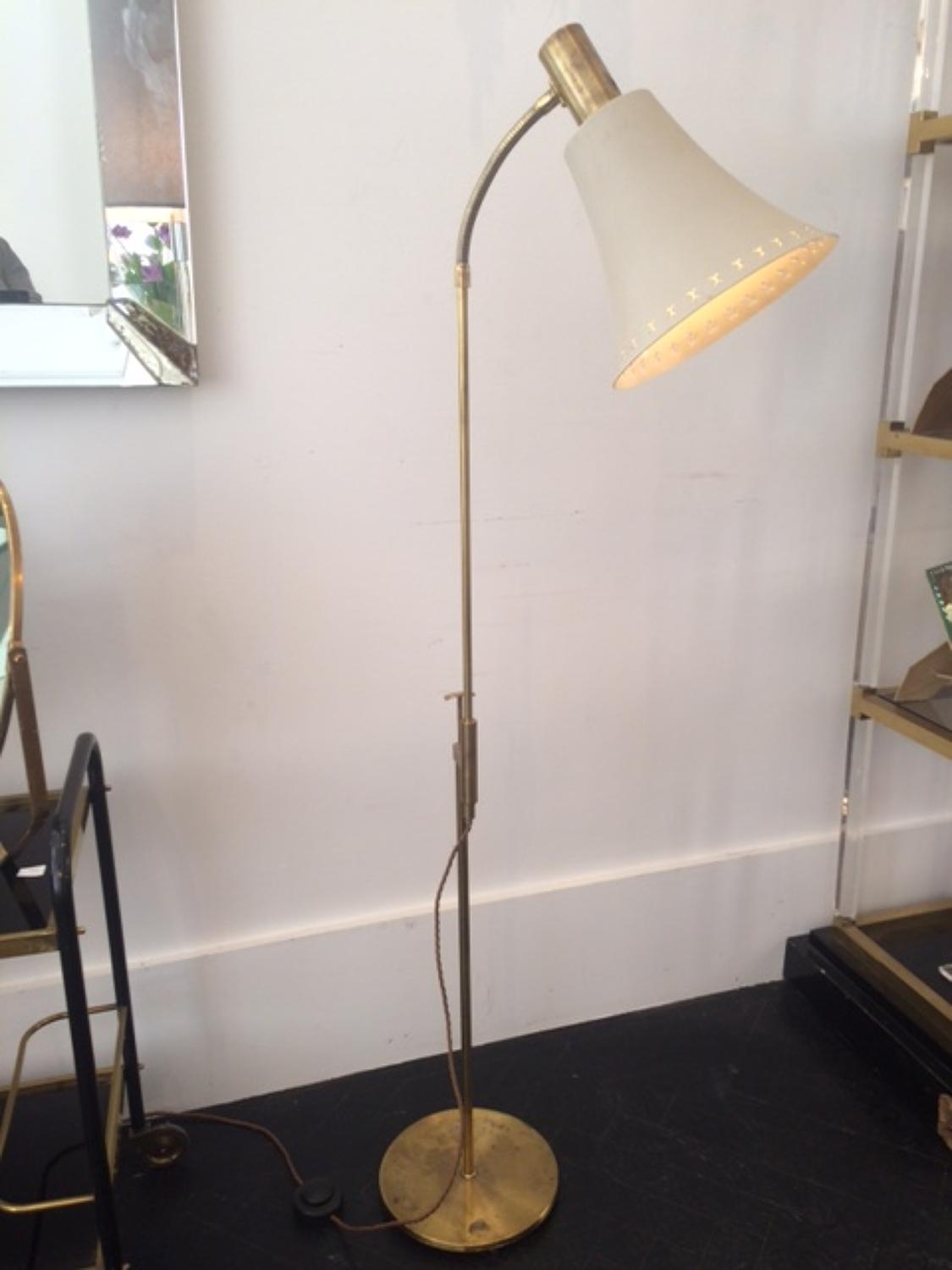 1950s Brass Floor Lamp for proportions 1125 X 1500