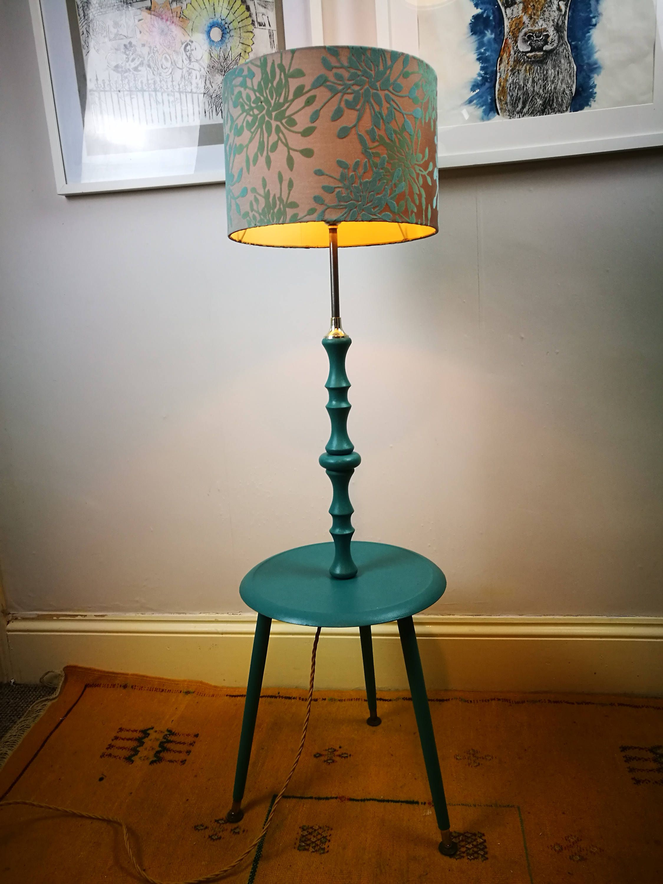 1960s Floor Lamp With Table Madeupsasha On Etsy for measurements 2250 X 3000