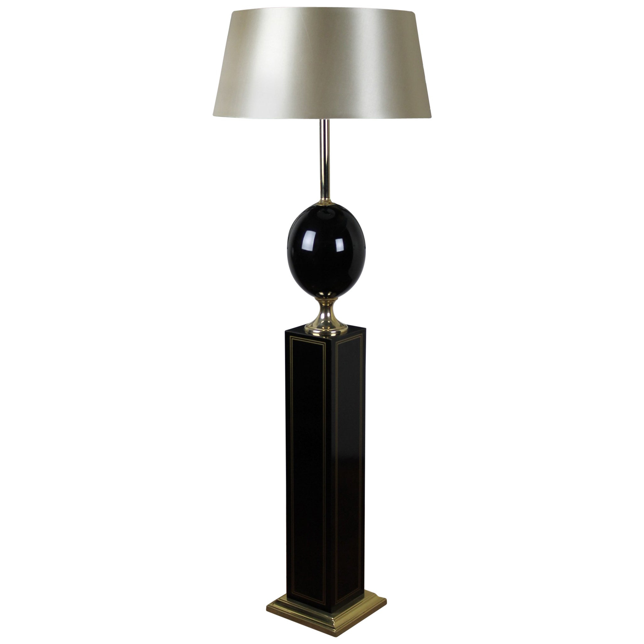1970s Black And Gold Floor Lamp Maison Barbier Style inside size 2048 X 2048