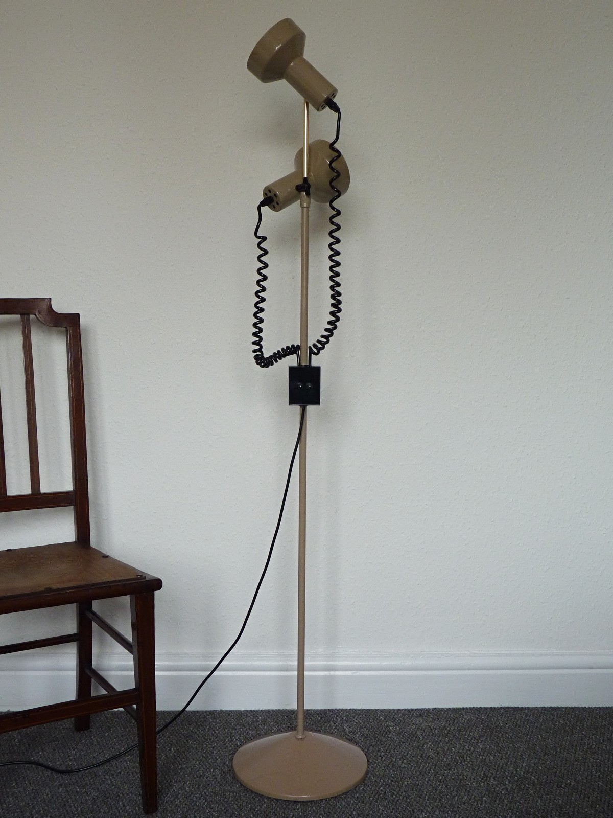 1970s Twin Spotlight Floor Lamp In Mushroom Conranhabitat Style intended for sizing 1200 X 1600