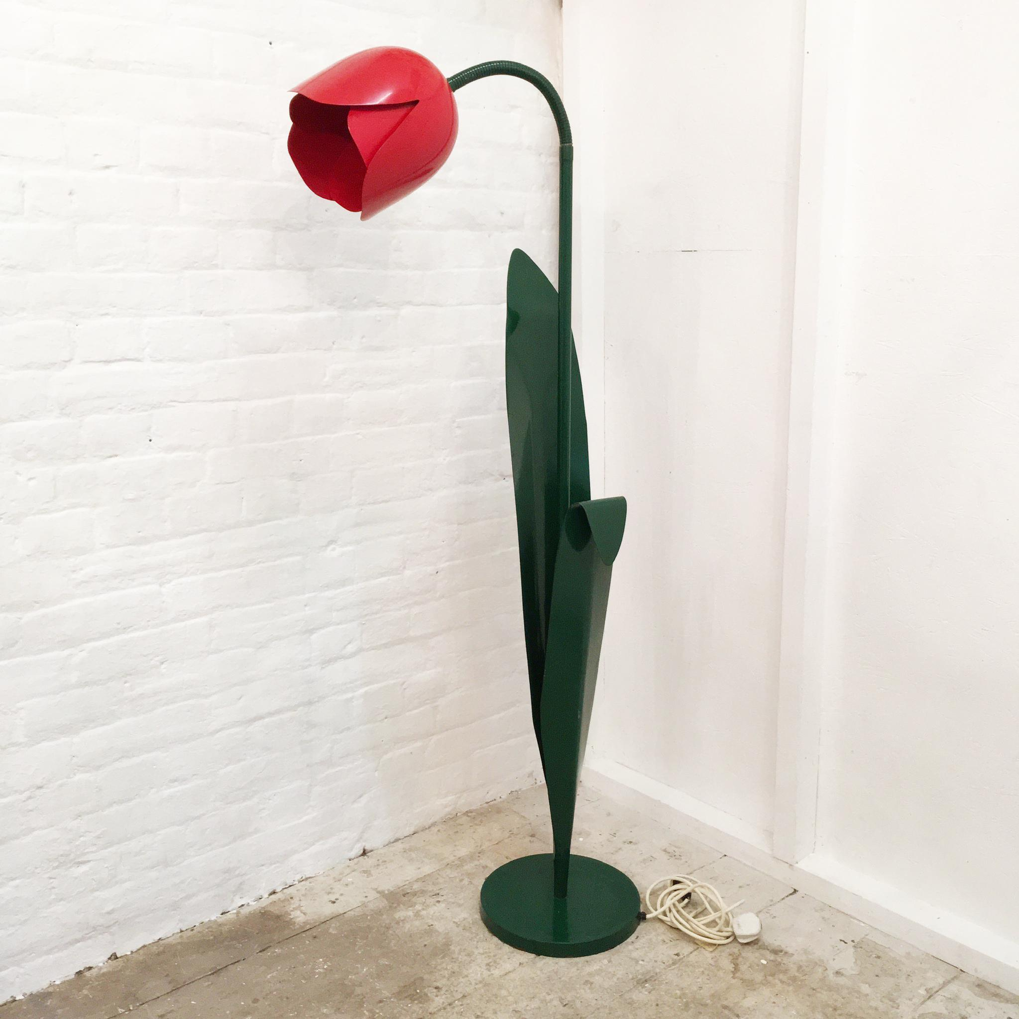 1980s Red Tulip Floor Lamp Bliss Uk Bei 1stdibs intended for proportions 2047 X 2047