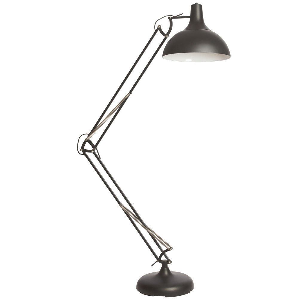 1lt Adjustable Floor Lamp Black Finish 2mzkz Norburn inside sizing 1000 X 1000