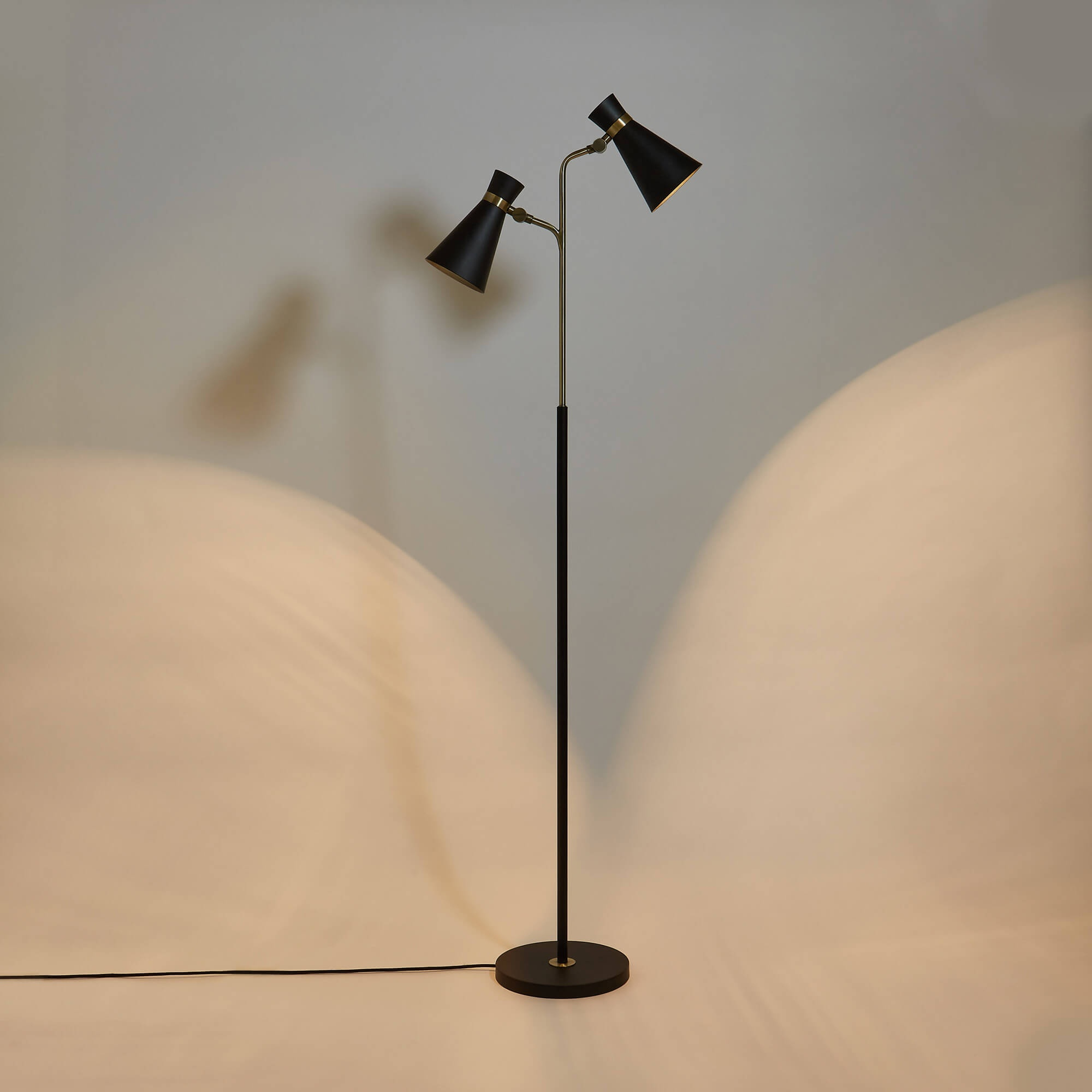 2 Arm Apex Floor Lamp with measurements 2000 X 2000