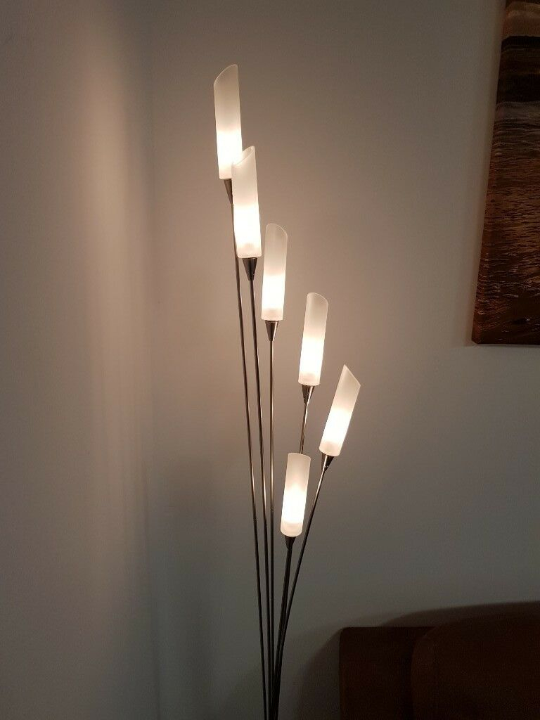 2 X Hyatt 6 Light Dimmable Floor Lamps Satin Nickel Excellent Condition In London Gumtree regarding size 768 X 1024