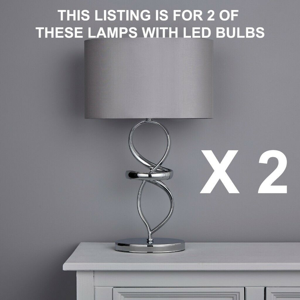 2 X Table Lamp Hadwick Tall Twisted Effect Bedroom Living Room Lighting Led Lamp Bq In Rochford Essex Gumtree throughout dimensions 1024 X 1024