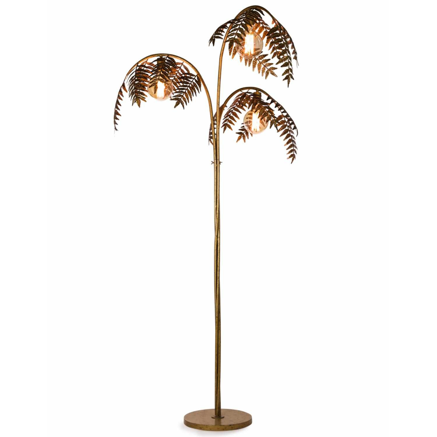 292gbp Retro Antique Gold Palm Leaf Metal Floor Lamp with regard to sizing 1500 X 1500