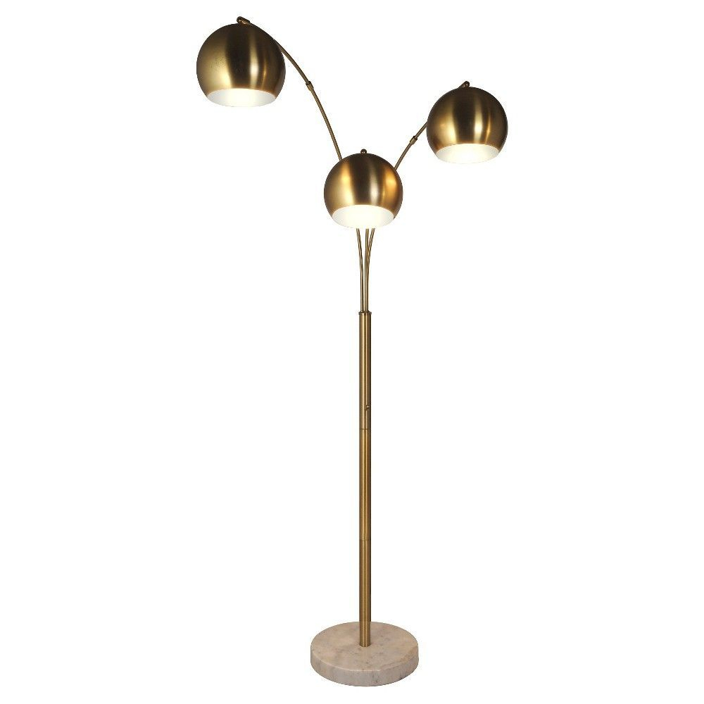 3 Head Globe With Marble Base Floor Lamp Brass Includes for size 1000 X 1000