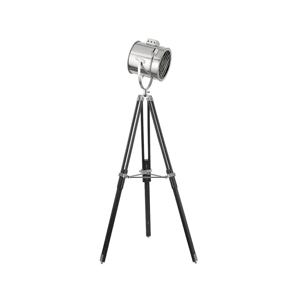 3013 Stage Tripod Floor Lamp Chrome With Black Base in size 1000 X 1000