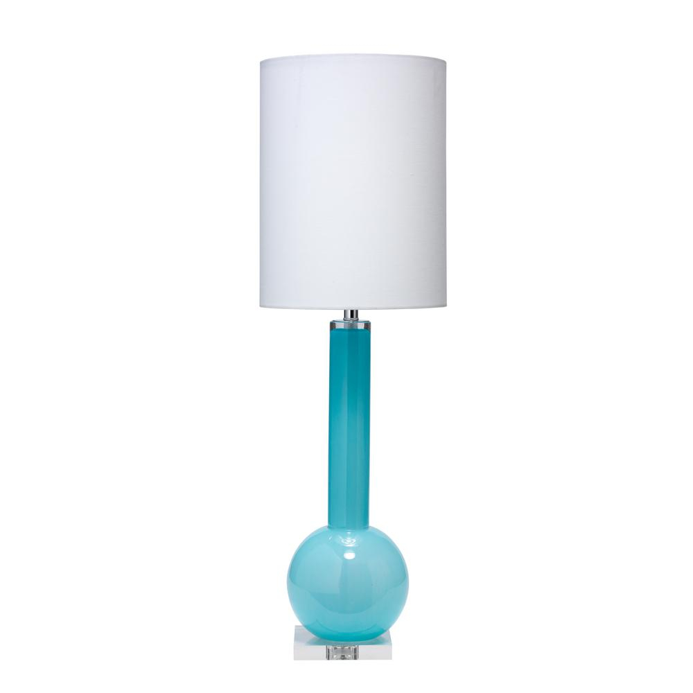 325 In Blue Studio Table Lamp With Tall Thin Drum Shade for sizing 1000 X 1000