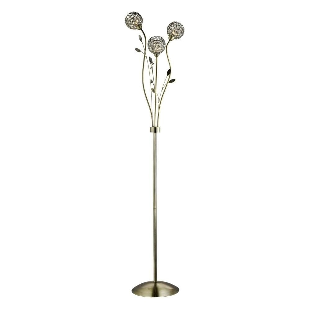 3573ab Bellis Ii Antique Brassglass 3 Light Flower Floor Lamp regarding proportions 1000 X 1000