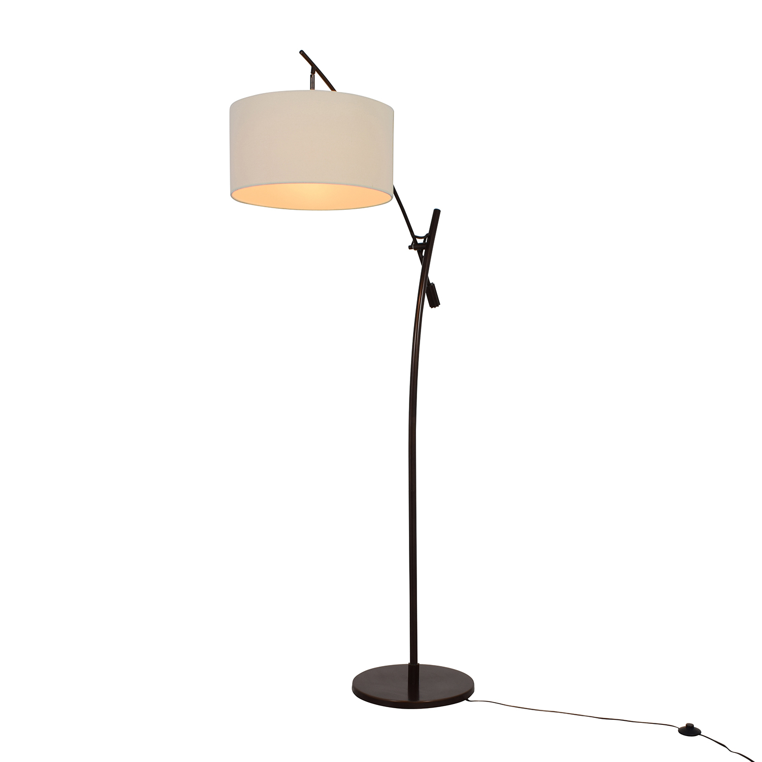 39 Off Levar Bronze Boom Arc Floor Lamp With Linen Shade Decor intended for sizing 1500 X 1500