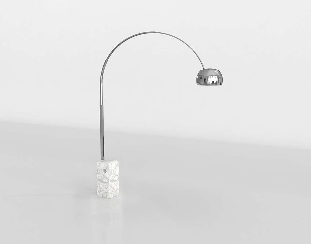 3d Arco Floor Lamp Heals Glancing Eye throughout proportions 1019 X 800