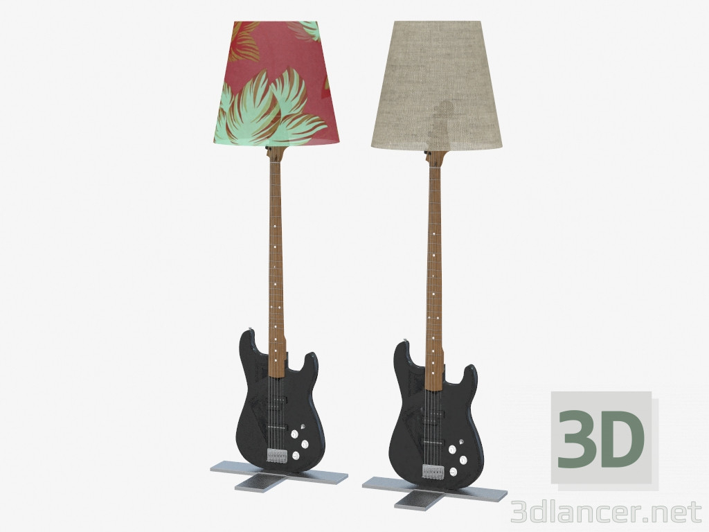 3d Model Floor Lamp In The Form Of A Guitaralbertshtein with proportions 1024 X 768