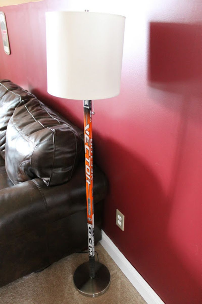 4 Hockey Stick 8 Beautifully Unique Diy Floor Lamps with proportions 800 X 1201