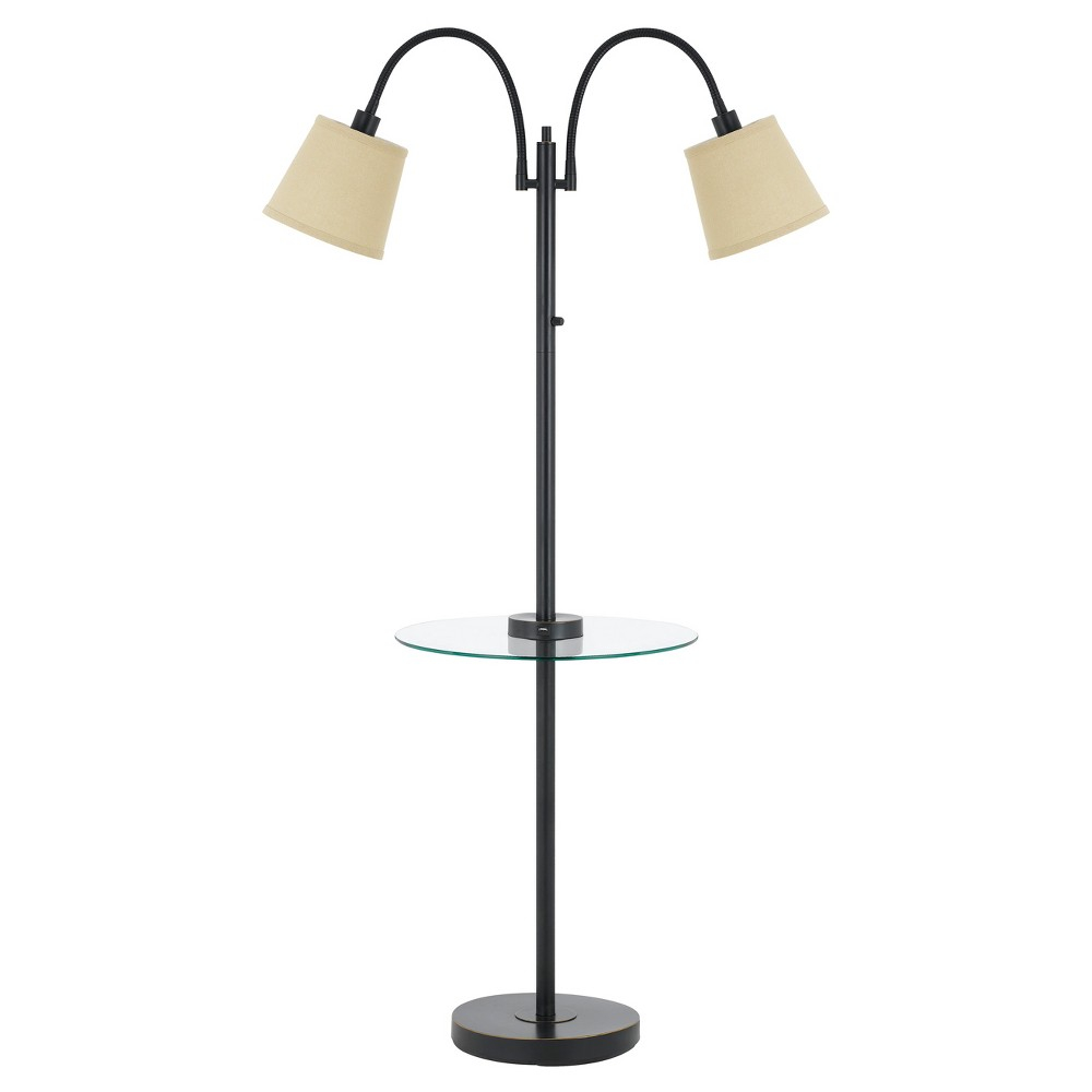 40w 3 Way Gail Metal Double Gooseneck Floor Lamp With Glass within proportions 1000 X 1000