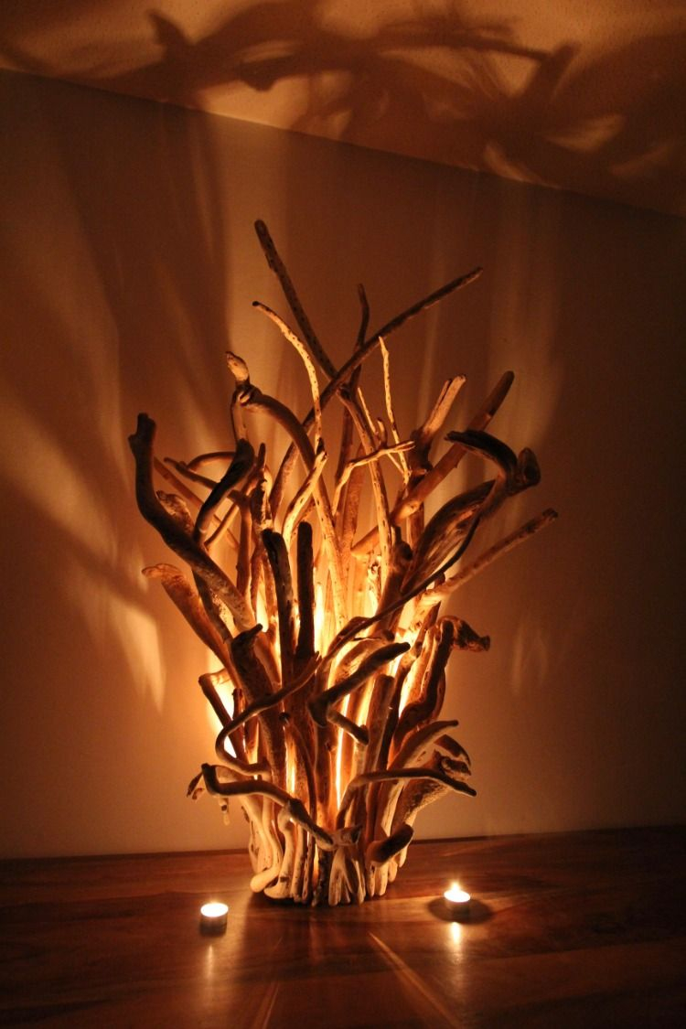 4ft Driftwood Lamp Commission Using Lovely Lightened Wood intended for measurements 750 X 1125