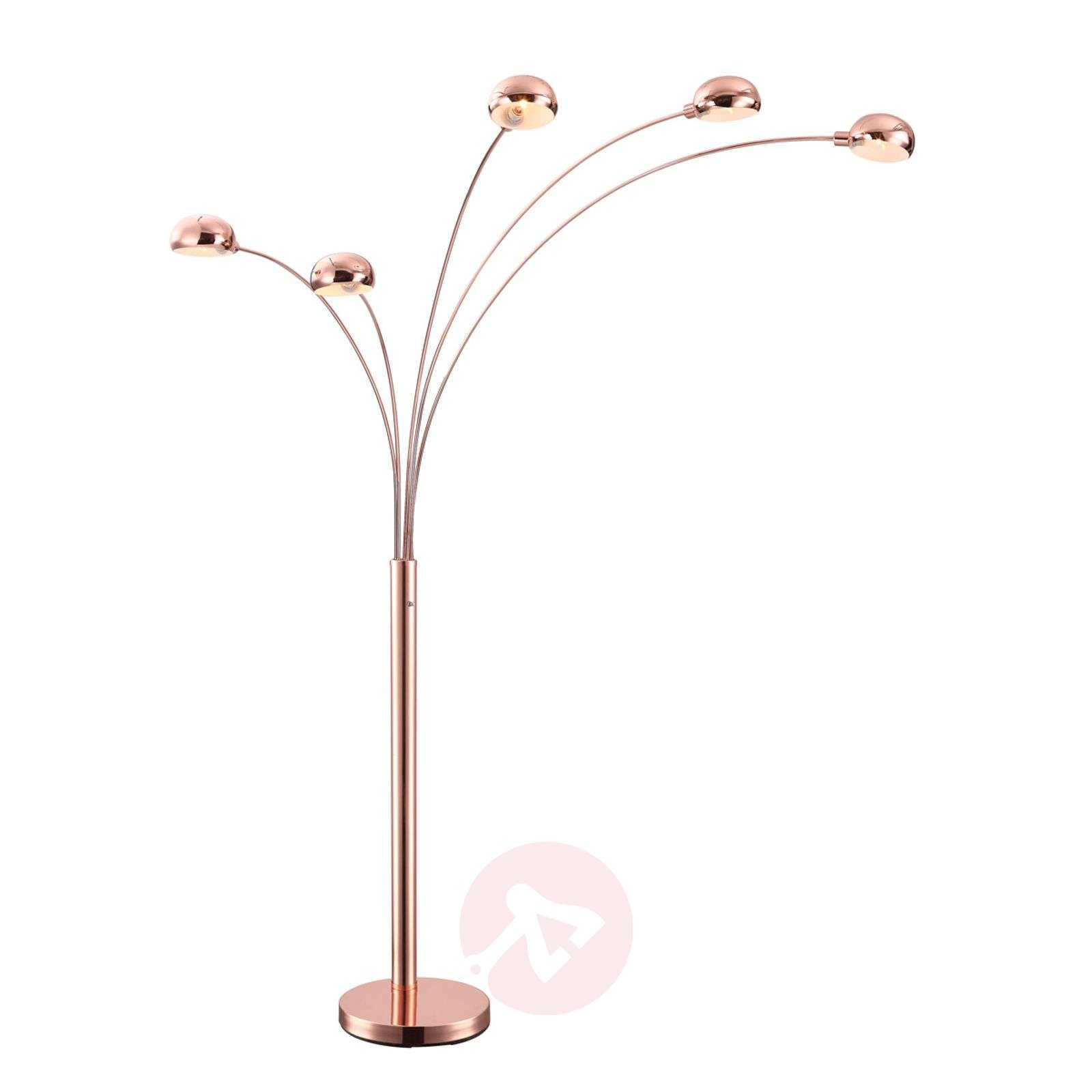 5 Bulb Pelin Floor Lamp Copper Coloured Shades throughout proportions 1600 X 1600