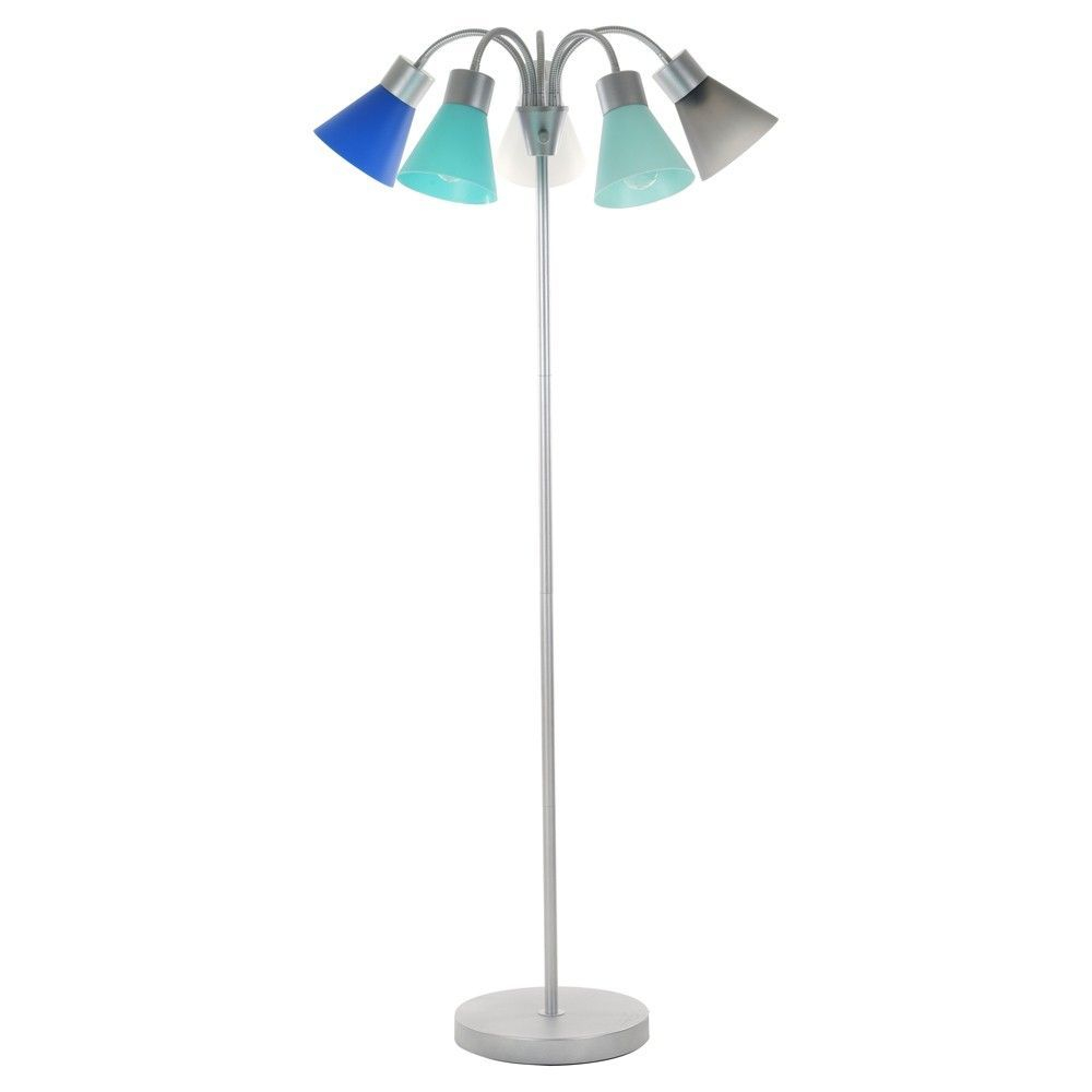 5 Head Floor Lamp Blue Includes Energy Efficient Light Bulb for sizing 1000 X 1000