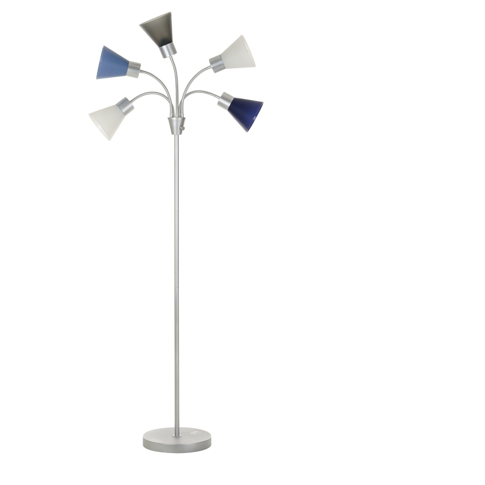 5 Head Floor Lamp Blue Includes Energy Efficient Light Bulb regarding proportions 2000 X 2000