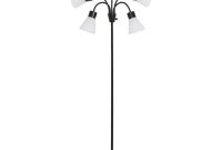 5 Head Floor Lamp White Shade With Black Frame Room with size 1000 X 1000