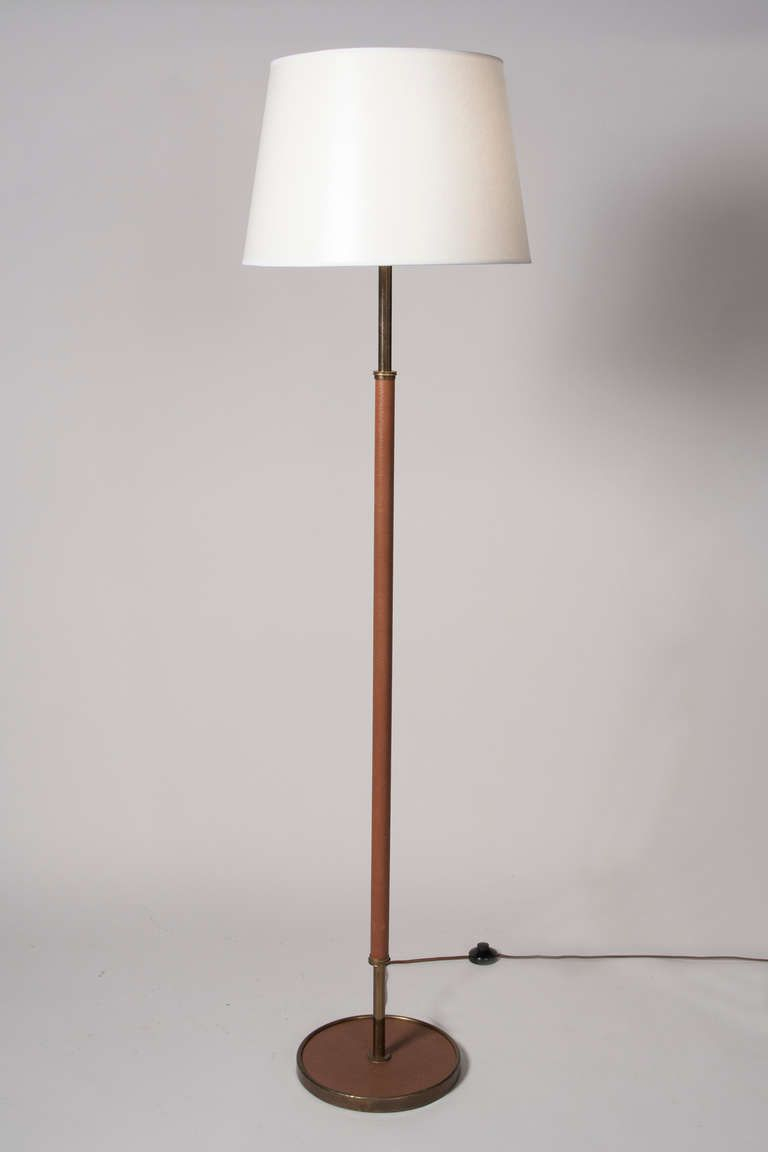 50s French Textured Leather Floor Lamp Lighting Floor throughout measurements 768 X 1152