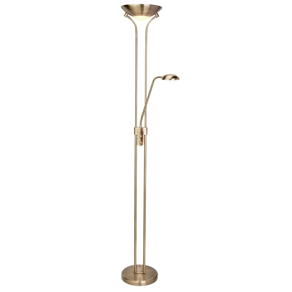 5430ab Mother Child Led Floor Lamp In A Antique Brass Finish within proportions 1000 X 1000