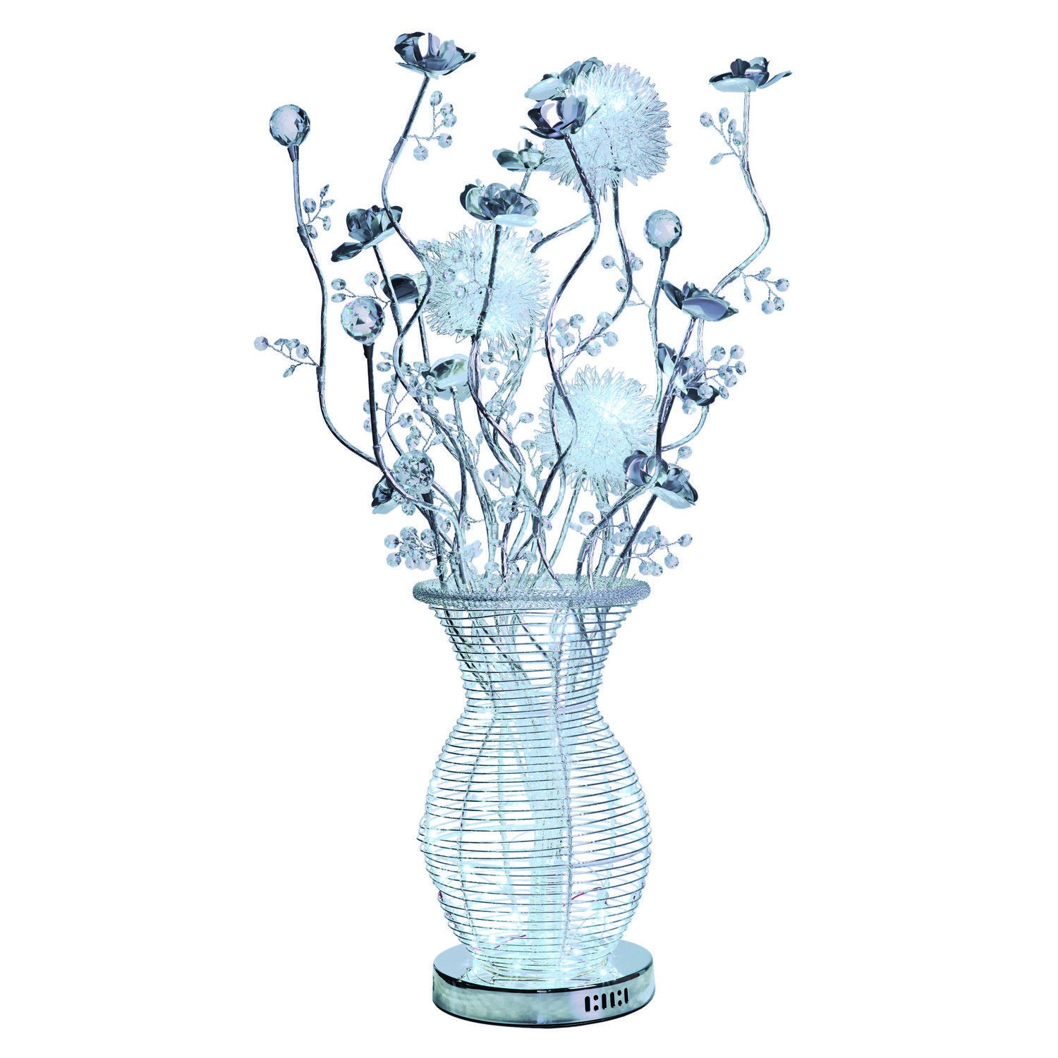 60 Led Chrome And Crystal Vase Floor Light Vase With with regard to proportions 1500 X 1500